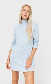 Stradivarius Короткое Платье Из Мягкой Ткани Небесно-Голубой L