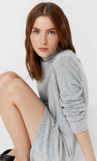 Stradivarius Короткое Платье Из Мягкой Ткани Пестро-Серый L