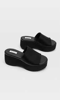 Stradivarius Сандалии Из Плотной Синтетической Ткани Черный 41