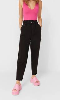 Stradivarius Джинсы Свободного Кроя Из Твила Черный L