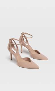 Stradivarius Туфли На Каблуке С Ремешком На Щиколотке Цвет Макияжа 41