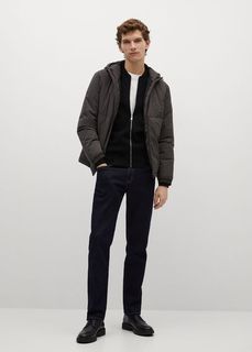Кардиган с воротником perkins и молнией - Luxusc Mango