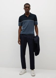 Трикотажное комбинированное поло хлопок и модал - Arthurp Mango