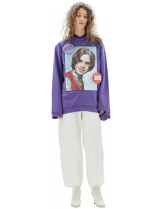 Фиолетовый свитшот с нашивкой RAF Simons