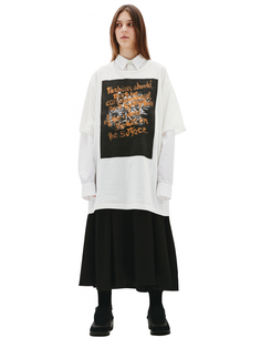 Белая хлопковая футболка Yohji Yamamoto