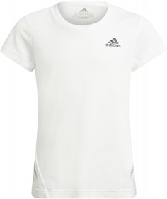 Футболка для девочек adidas Aeroready 3-Stripes, размер 128