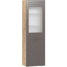 Шкаф комбинированный Сильва НМ 011.49 Livorno софт графит (ПВХ) дуб бунратти Silva