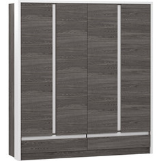 Шкаф комбинированный Сильва НМ 011.51 Virginia белый Скандинавский/ясень анкор темный (KR) Silva