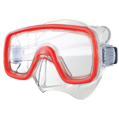 Маска для плавания Salvas Domino Md Mask, арт. CA140C1TRSTH, безопасн.стекло, Silflex, р. Medium, красн
