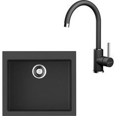 Кухонная мойка и смеситель Omoikiri Bosen 57 BL черный (4993145, 4994106)
