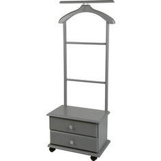 Вешалка костюмная с ящиками на колесах Мебелик В 23Н серый