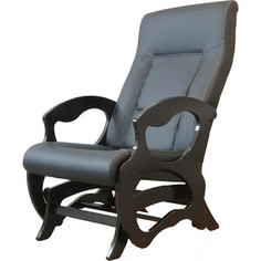 Кресло- маятник Мебелик Санторини экокожа черный каркас венге