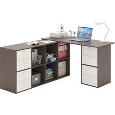 Стол угловой Мастер Прайм-82 венге/дуб молочный СТЛ-Прайм-82-ВД