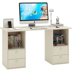 Стол двухтумбовый Мастер Прайм-61 дуб молочный СТЛ-Прайм-61-ДМ