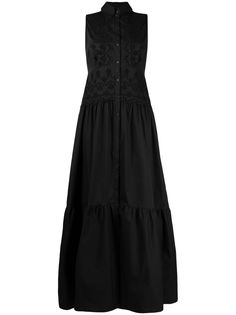 Ermanno Scervino платье-рубашка с английской вышивкой