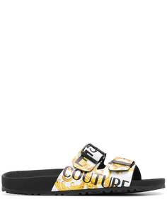 Versace Jeans Couture шлепанцы с принтом Logo Baroque