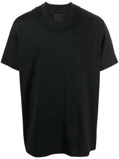 Givenchy футболка с фактурным узором на воротнике