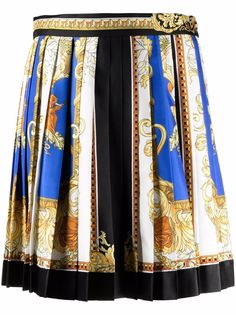 Versace плиссированная юбка с принтом Medusa Renaissance