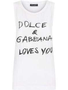 Dolce & Gabbana топ с надписью