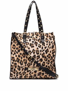 Moschino сумка на плечо с леопардовым принтом