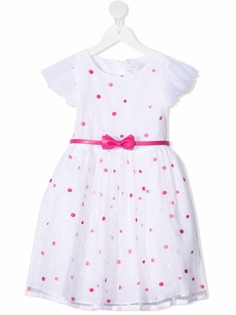 Monnalisa платье из тюля в горох