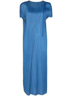 Pleats Please Issey Miyake платье-рубашка длины миди