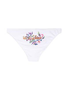 Moschino плавки с цветочным принтом и логотипом