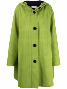 Nina Ricci однобортное пальто с капюшоном