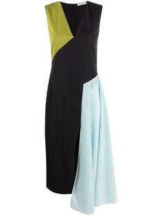 Nina Ricci платье асимметричного кроя в стиле колор-блок