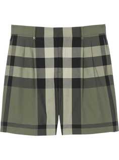 Burberry клетчатые шорты строгого кроя