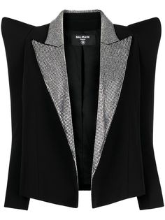Balmain блейзер с декорированными лацканами