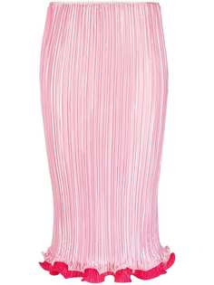 Versace юбка в рубчик с оборками