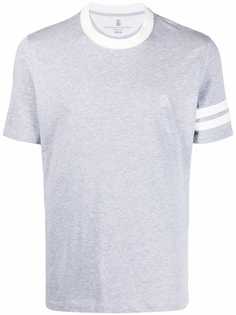 Brunello Cucinelli футболка с контрастными полосками на рукаве