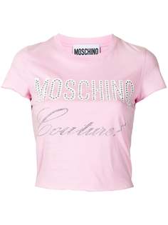 Moschino футболка Couture с кристаллами