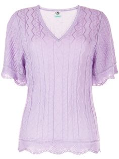 M Missoni трикотажный топ с V-образным вырезом
