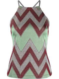 M Missoni топ с вырезом халтер и узором зигзаг