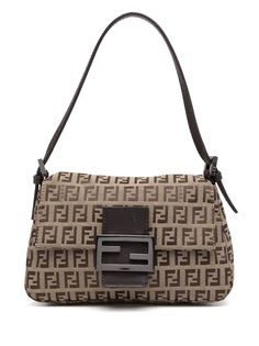 Fendi Pre-Owned маленькая сумка-тоут Mamma Baguette с узором Zucchino