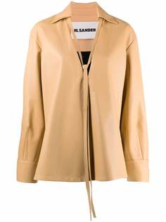 Jil Sander блузка с длинными рукавами и завязками