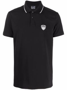 Ea7 Emporio Armani рубашка поло с нашивкой-логотипом