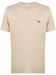Maison Kitsuné футболка с нашивкой-логотипом