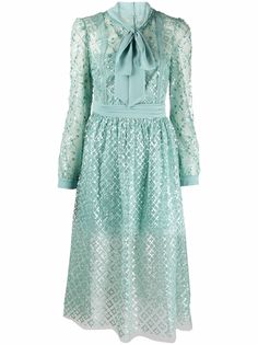 Self-Portrait sequin-embellished mid-length dress