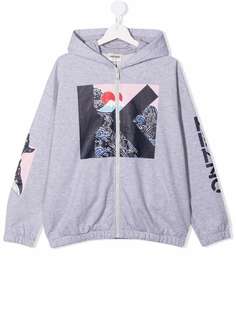 Kenzo Kids graphic-print zip-up hoodie