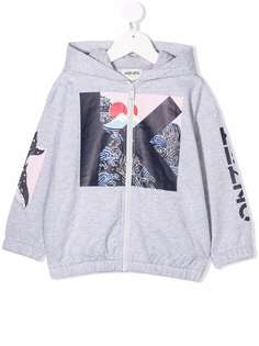 Kenzo Kids худи на молнии с графичным принтом
