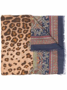 Etro leopard-print scarf