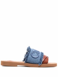 Chloé сандалии с логотипом