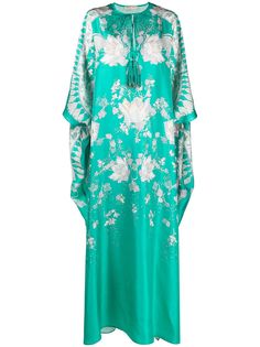 Emilio Pucci платье-кафтан с цветочным принтом