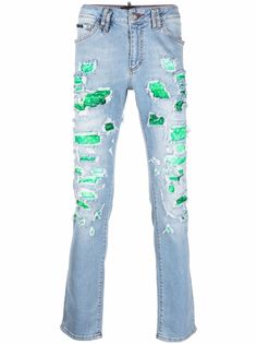 Philipp Plein джинсы кроя слим с узором Baroque