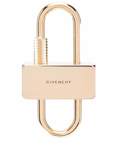Givenchy U logo-engraved padlock keyring