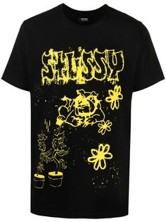 Stussy футболка с графичным принтом