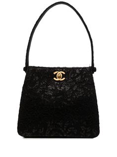 Chanel Pre-Owned сумка 1998-го года с логотипом CC и пайетками